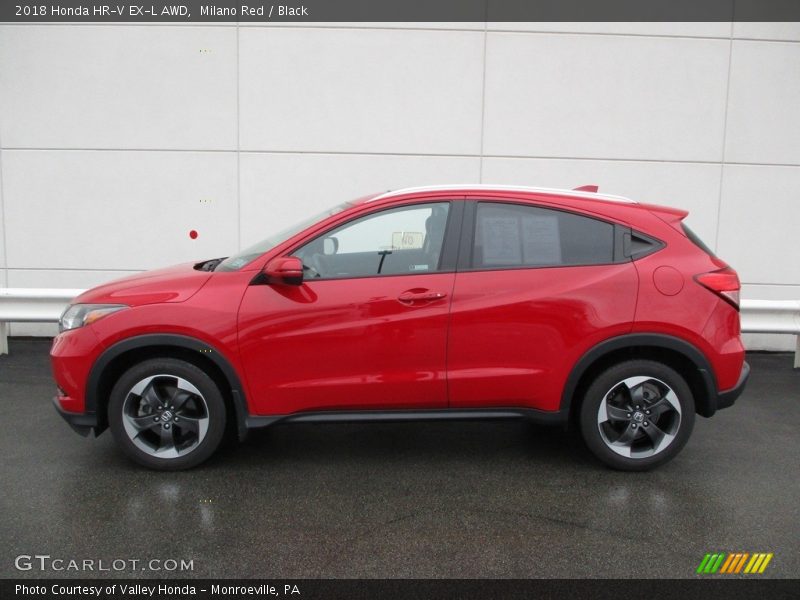 Milano Red / Black 2018 Honda HR-V EX-L AWD