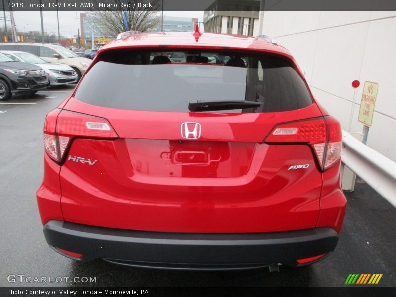 Milano Red / Black 2018 Honda HR-V EX-L AWD