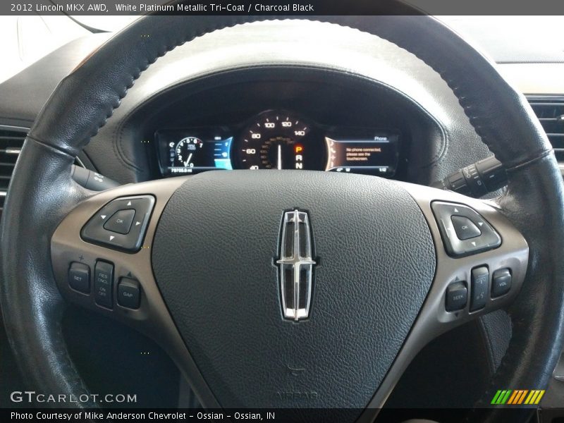 White Platinum Metallic Tri-Coat / Charcoal Black 2012 Lincoln MKX AWD