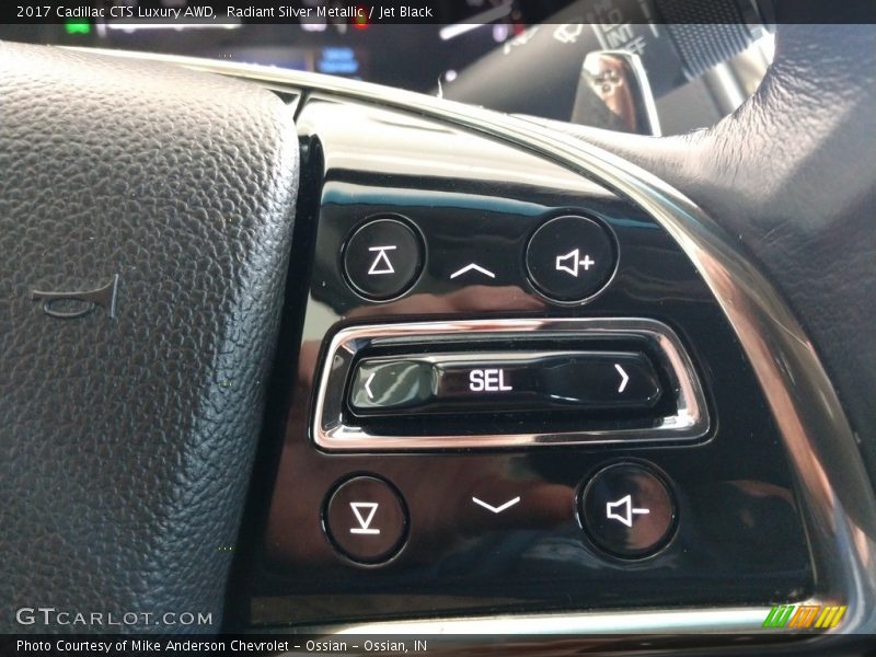 Radiant Silver Metallic / Jet Black 2017 Cadillac CTS Luxury AWD