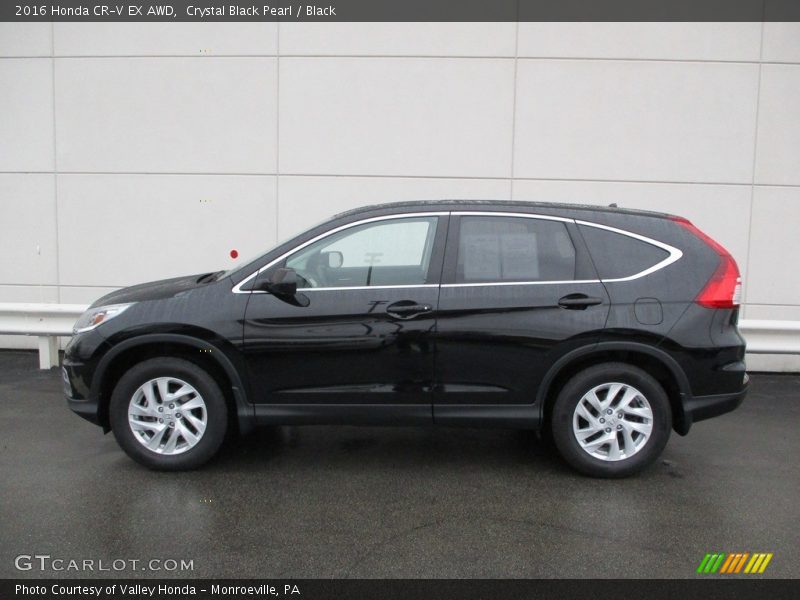 Crystal Black Pearl / Black 2016 Honda CR-V EX AWD