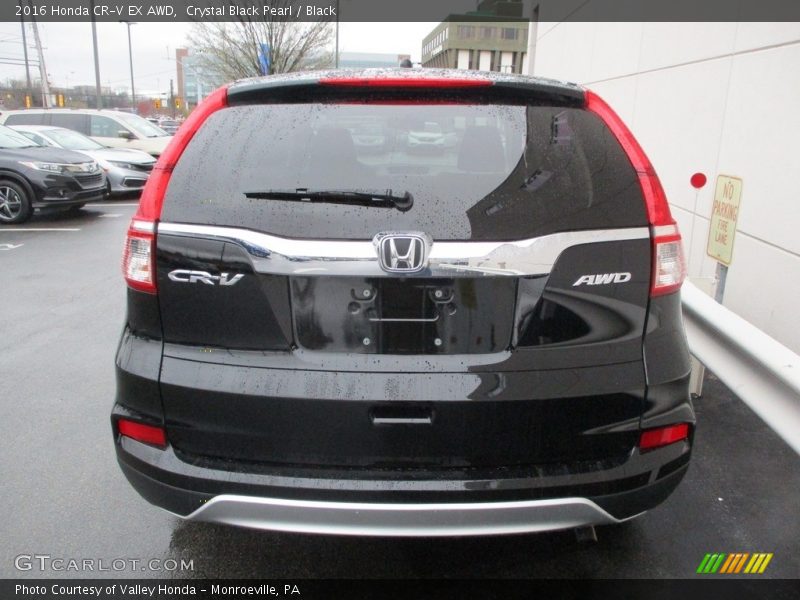 Crystal Black Pearl / Black 2016 Honda CR-V EX AWD