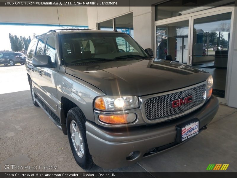 Steel Gray Metallic / Sandstone 2006 GMC Yukon XL Denali AWD