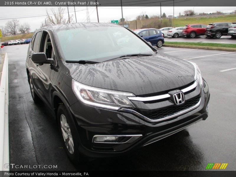 Crystal Black Pearl / Black 2016 Honda CR-V EX AWD