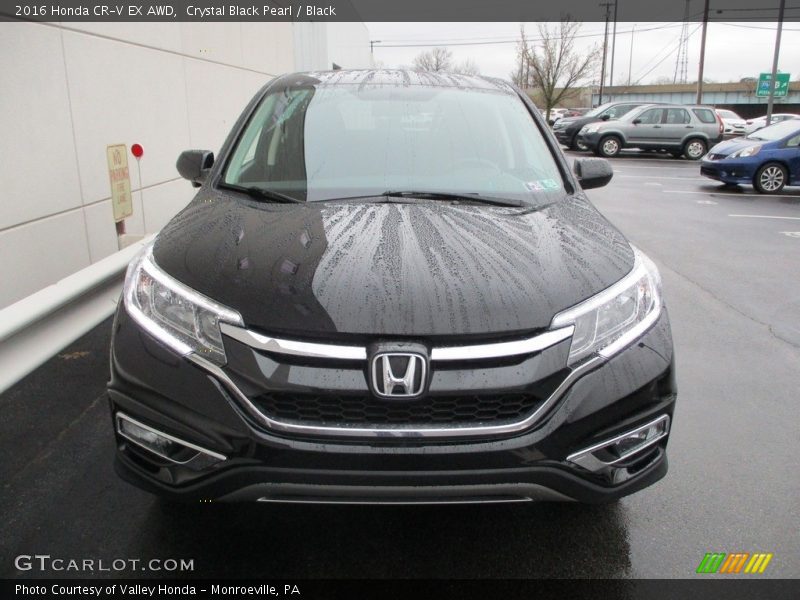Crystal Black Pearl / Black 2016 Honda CR-V EX AWD