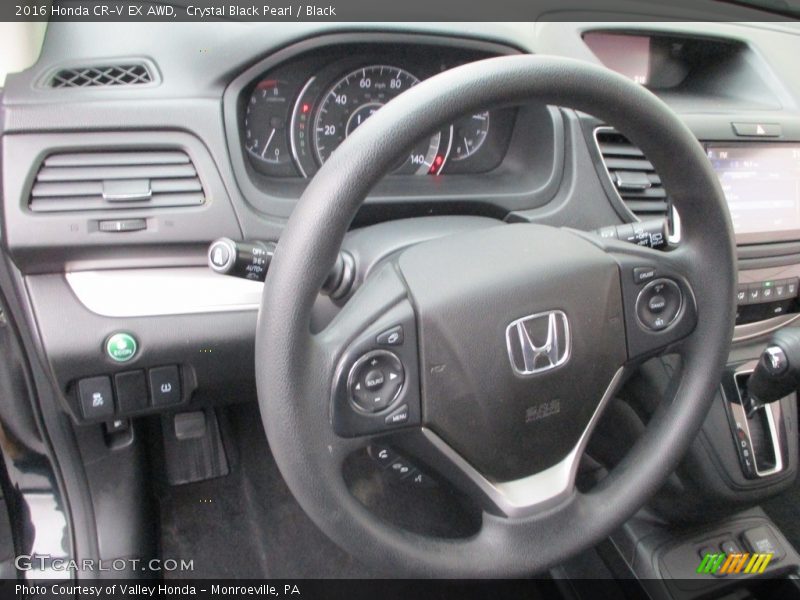 Crystal Black Pearl / Black 2016 Honda CR-V EX AWD