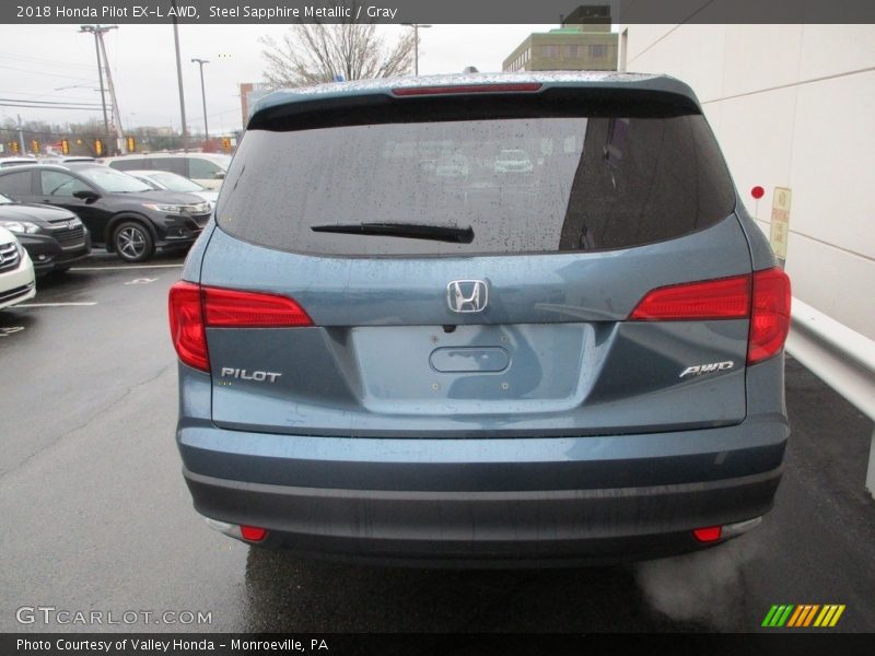 Steel Sapphire Metallic / Gray 2018 Honda Pilot EX-L AWD