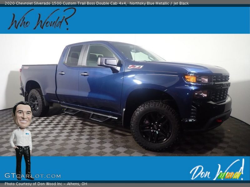 Northsky Blue Metallic / Jet Black 2020 Chevrolet Silverado 1500 Custom Trail Boss Double Cab 4x4