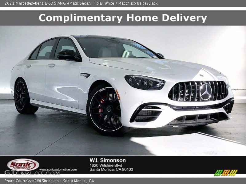 Polar White / Macchiato Beige/Black 2021 Mercedes-Benz E 63 S AMG 4Matic Sedan