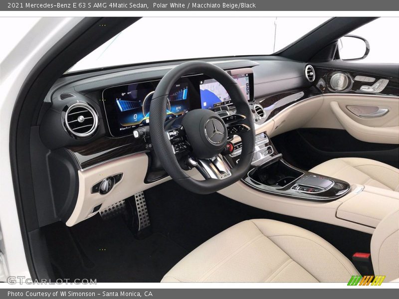 Polar White / Macchiato Beige/Black 2021 Mercedes-Benz E 63 S AMG 4Matic Sedan