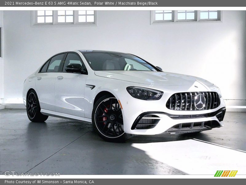 Polar White / Macchiato Beige/Black 2021 Mercedes-Benz E 63 S AMG 4Matic Sedan