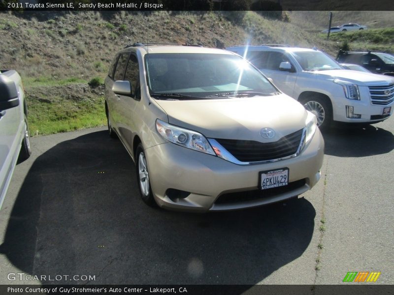 Sandy Beach Metallic / Bisque 2011 Toyota Sienna LE