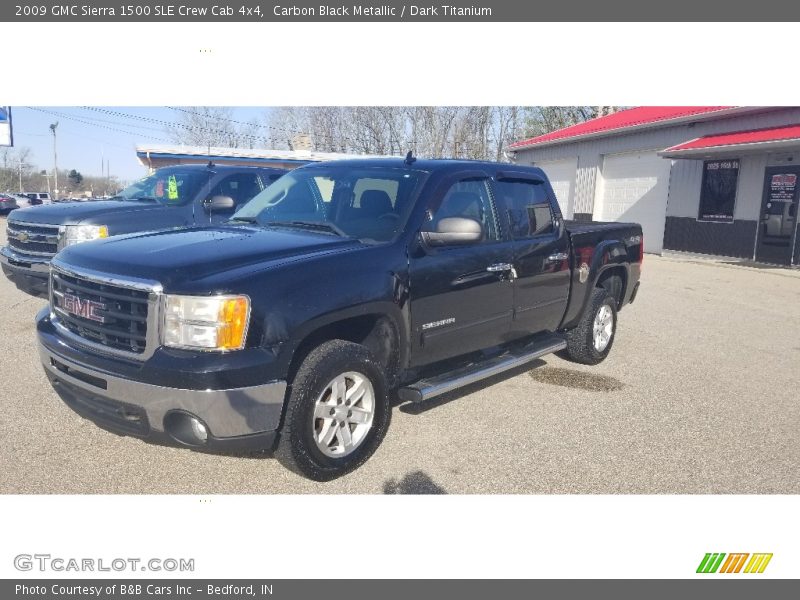 Carbon Black Metallic / Dark Titanium 2009 GMC Sierra 1500 SLE Crew Cab 4x4
