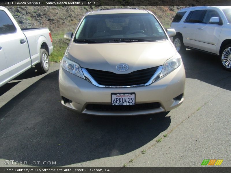 Sandy Beach Metallic / Bisque 2011 Toyota Sienna LE
