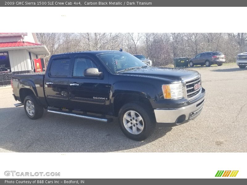 Carbon Black Metallic / Dark Titanium 2009 GMC Sierra 1500 SLE Crew Cab 4x4