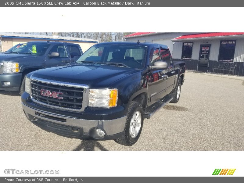 Carbon Black Metallic / Dark Titanium 2009 GMC Sierra 1500 SLE Crew Cab 4x4