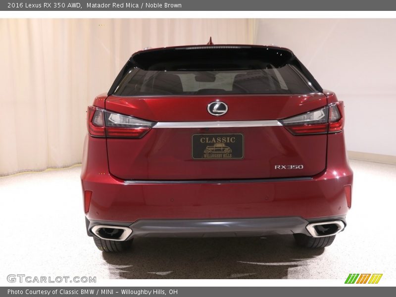 Matador Red Mica / Noble Brown 2016 Lexus RX 350 AWD