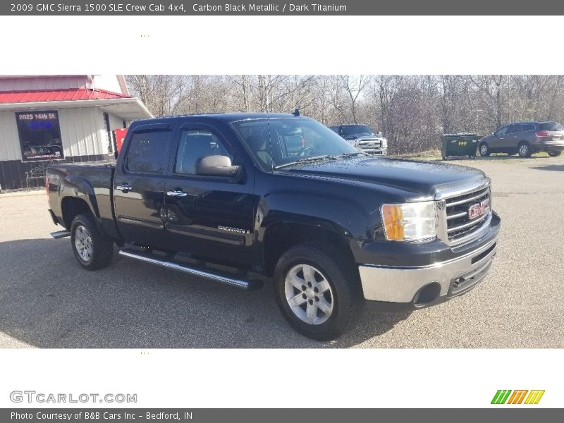 Carbon Black Metallic / Dark Titanium 2009 GMC Sierra 1500 SLE Crew Cab 4x4