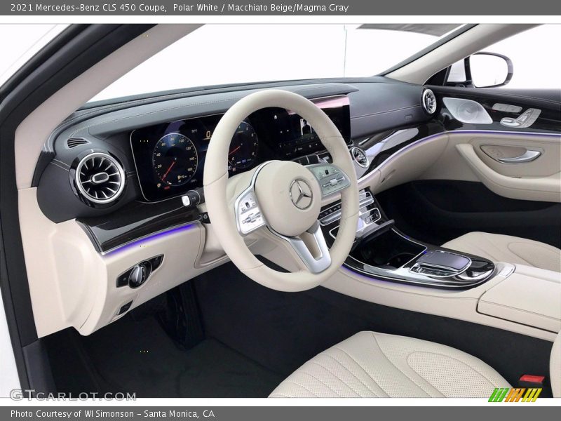 Polar White / Macchiato Beige/Magma Gray 2021 Mercedes-Benz CLS 450 Coupe