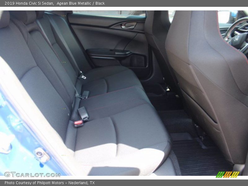 Agean Blue Metallic / Black 2019 Honda Civic Si Sedan