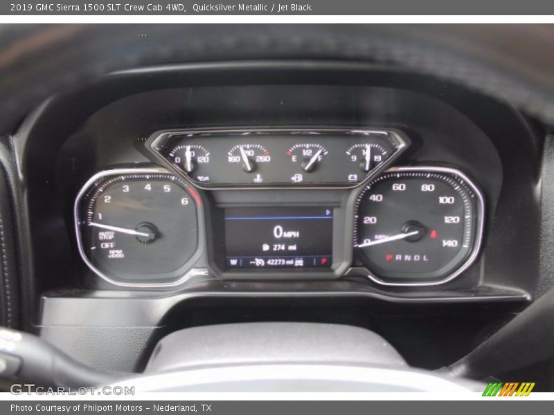 Quicksilver Metallic / Jet Black 2019 GMC Sierra 1500 SLT Crew Cab 4WD