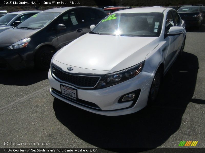 Snow White Pearl / Black 2015 Kia Optima Hybrid