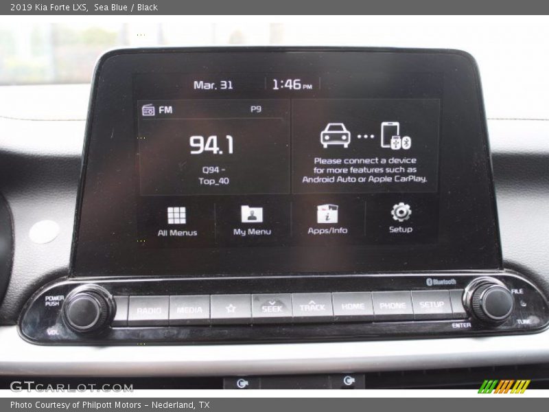 Sea Blue / Black 2019 Kia Forte LXS