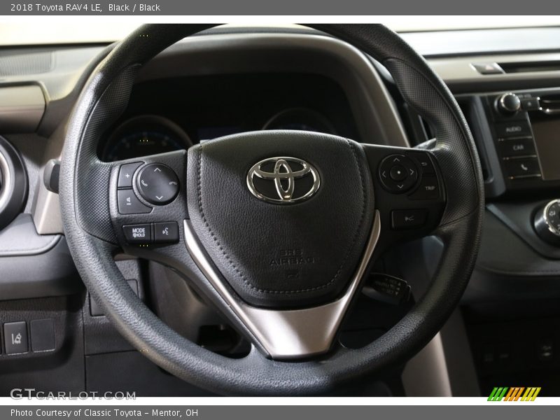 Black / Black 2018 Toyota RAV4 LE