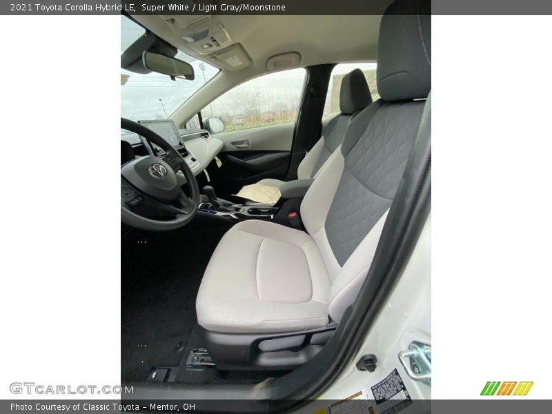 Super White / Light Gray/Moonstone 2021 Toyota Corolla Hybrid LE