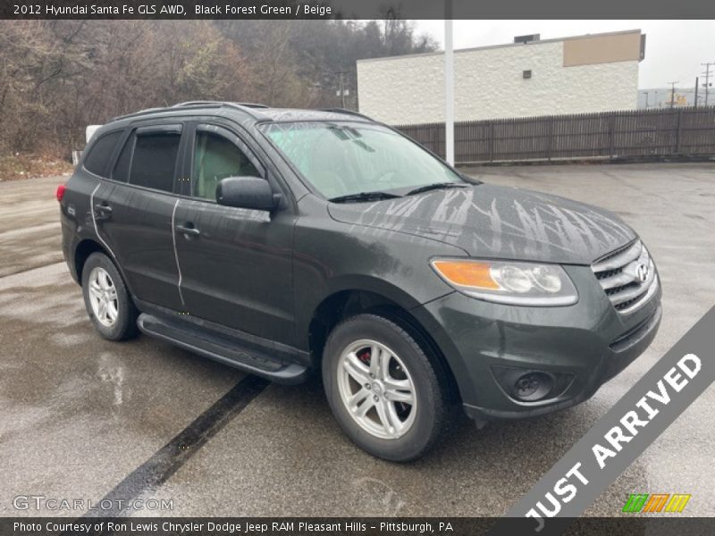 Black Forest Green / Beige 2012 Hyundai Santa Fe GLS AWD