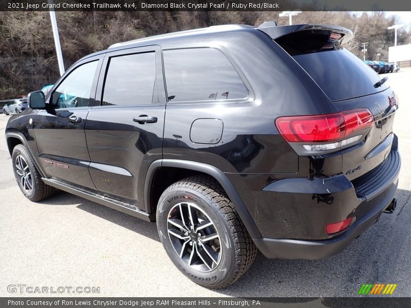 Diamond Black Crystal Pearl / Ruby Red/Black 2021 Jeep Grand Cherokee Trailhawk 4x4