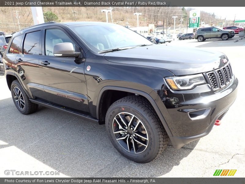 Diamond Black Crystal Pearl / Ruby Red/Black 2021 Jeep Grand Cherokee Trailhawk 4x4