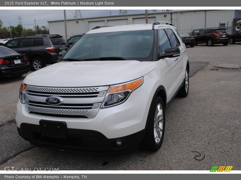 White Platinum / Medium Light Stone 2015 Ford Explorer XLT