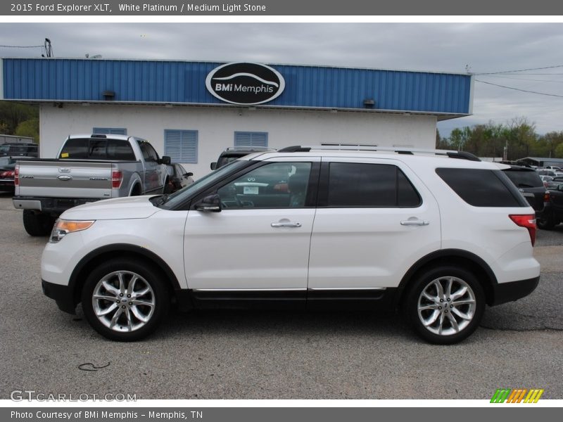 White Platinum / Medium Light Stone 2015 Ford Explorer XLT