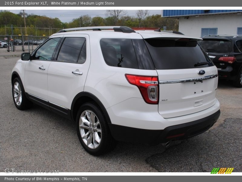 White Platinum / Medium Light Stone 2015 Ford Explorer XLT