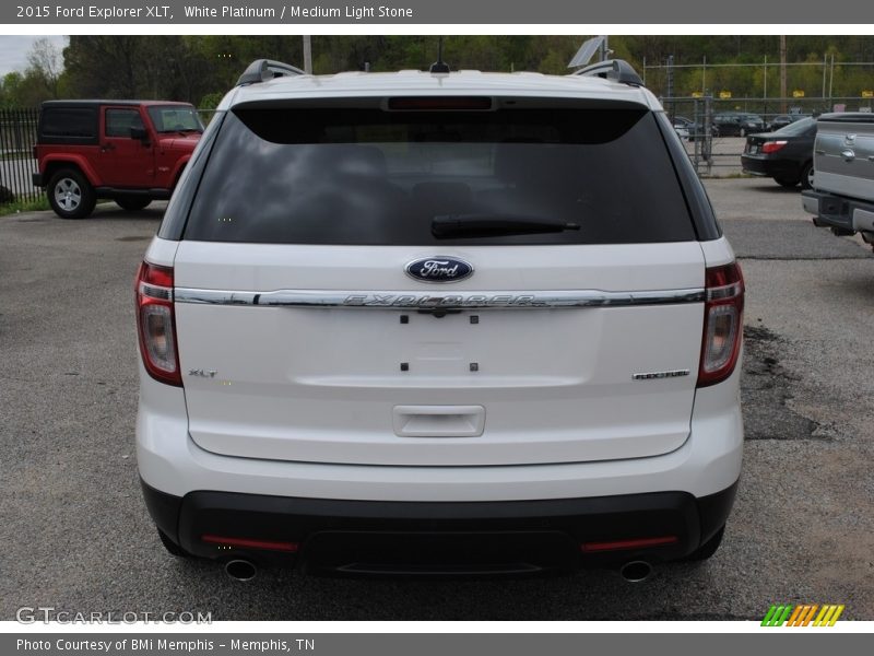 White Platinum / Medium Light Stone 2015 Ford Explorer XLT