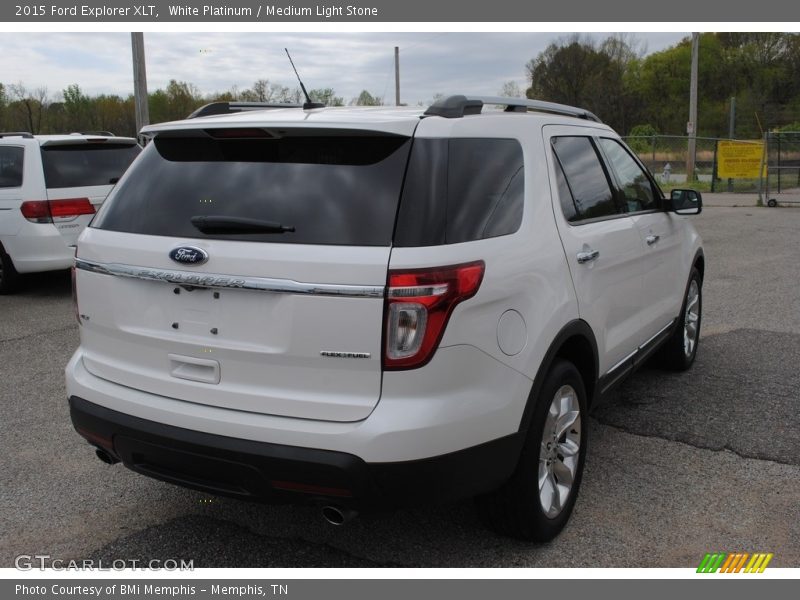 White Platinum / Medium Light Stone 2015 Ford Explorer XLT