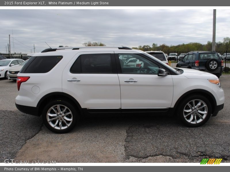 White Platinum / Medium Light Stone 2015 Ford Explorer XLT