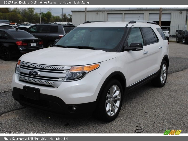White Platinum / Medium Light Stone 2015 Ford Explorer XLT