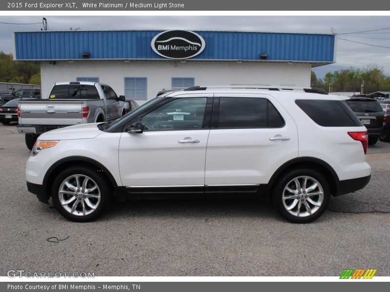 White Platinum / Medium Light Stone 2015 Ford Explorer XLT