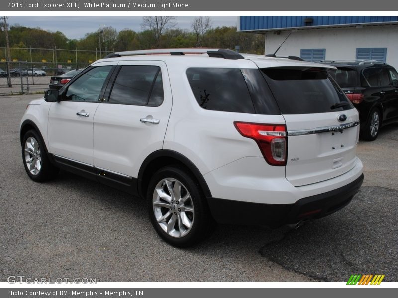 White Platinum / Medium Light Stone 2015 Ford Explorer XLT