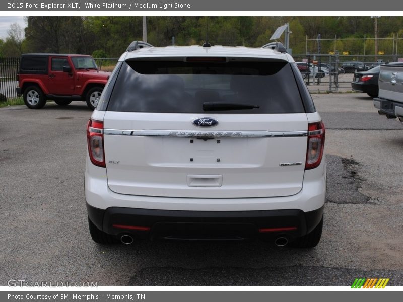 White Platinum / Medium Light Stone 2015 Ford Explorer XLT
