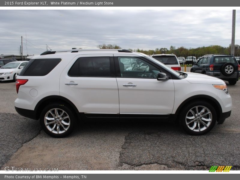 White Platinum / Medium Light Stone 2015 Ford Explorer XLT