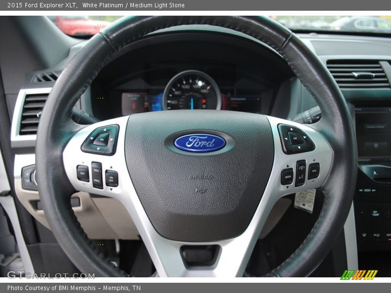 White Platinum / Medium Light Stone 2015 Ford Explorer XLT