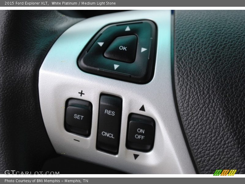 White Platinum / Medium Light Stone 2015 Ford Explorer XLT