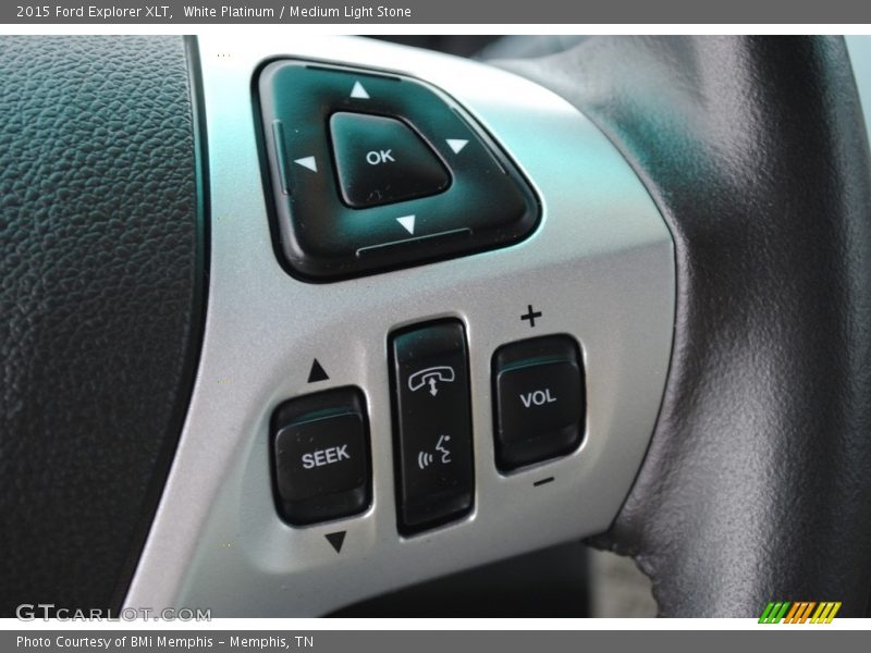 White Platinum / Medium Light Stone 2015 Ford Explorer XLT