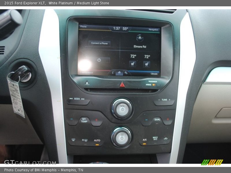 White Platinum / Medium Light Stone 2015 Ford Explorer XLT