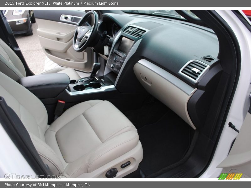 White Platinum / Medium Light Stone 2015 Ford Explorer XLT