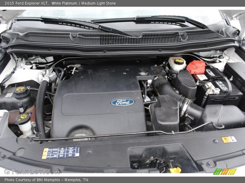 White Platinum / Medium Light Stone 2015 Ford Explorer XLT