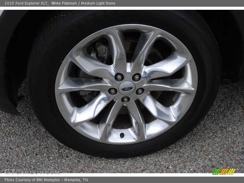 White Platinum / Medium Light Stone 2015 Ford Explorer XLT